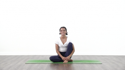 screenshot from online yoga class  at Yogateket yoga studio in Uppsala sweden