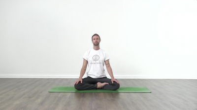 Screenshot from a Online yoga class at Yogateket yoga studio from Uppsala Sweden